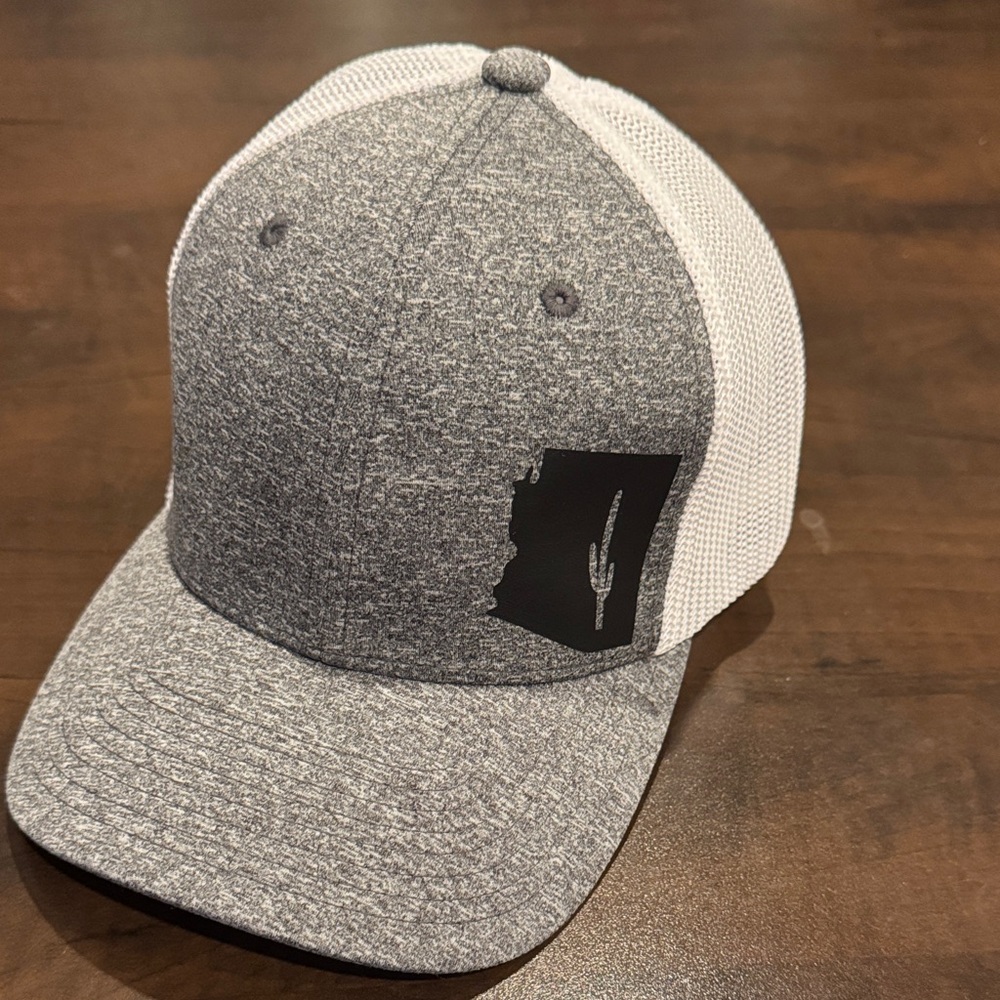 Arizona Heather Gray and White Mesh Cap